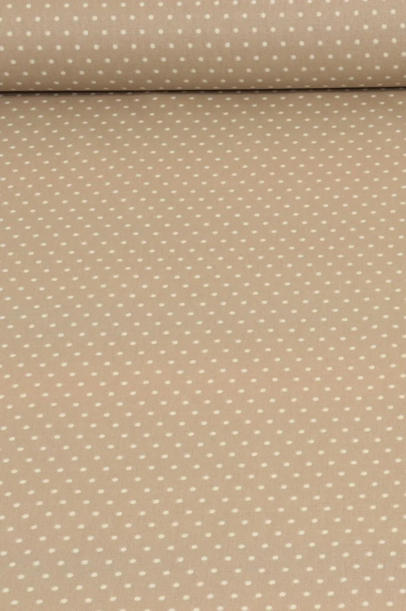 Raindrops Cream on Beige Fabric - Image 2