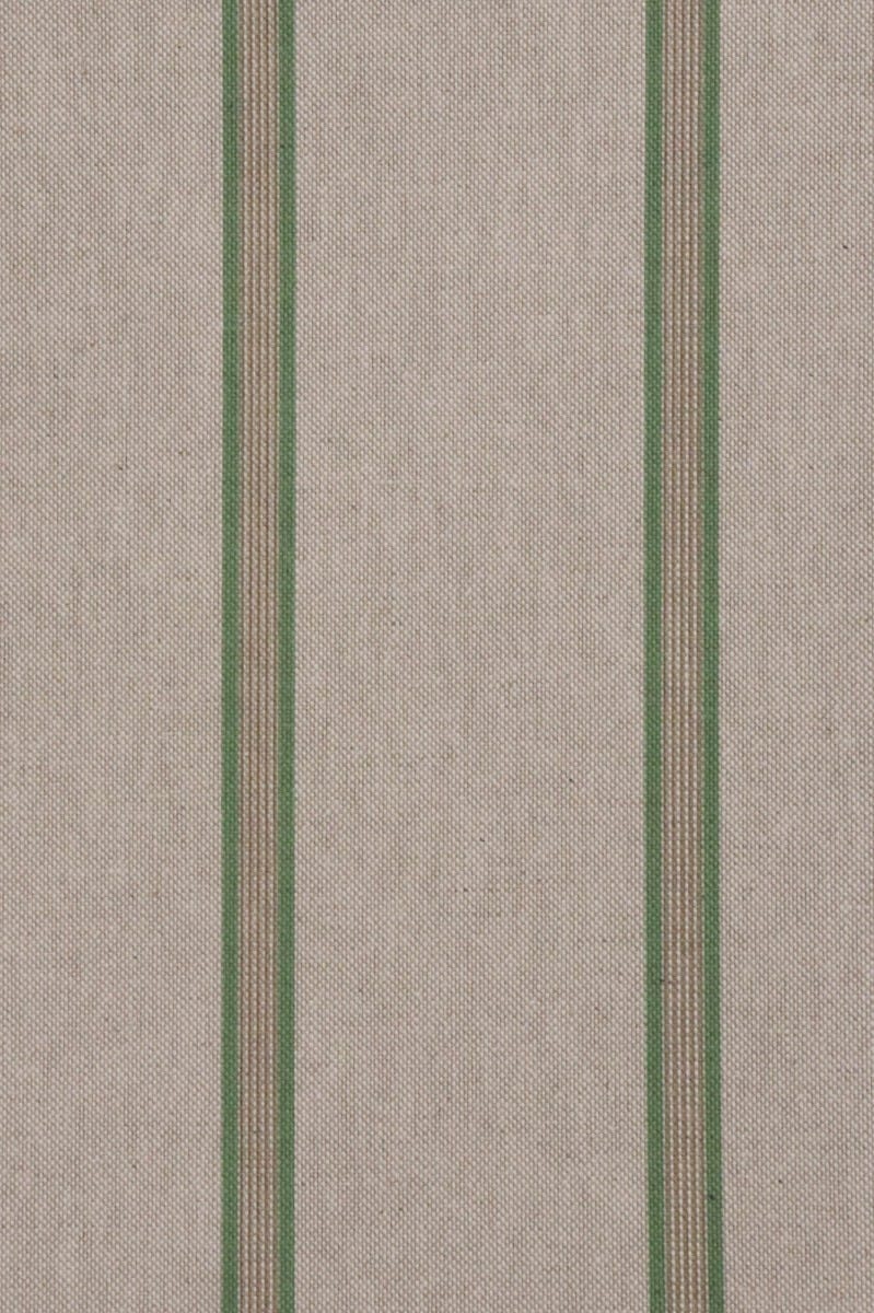 Raleigh Stripe Green / Linen 140cm Fabric