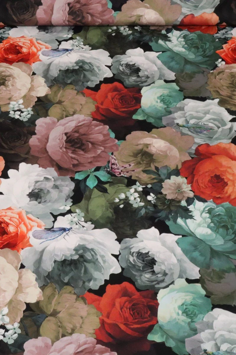 Clearance Rosa Clementine & Bugs Velvet Fabric - Image 2