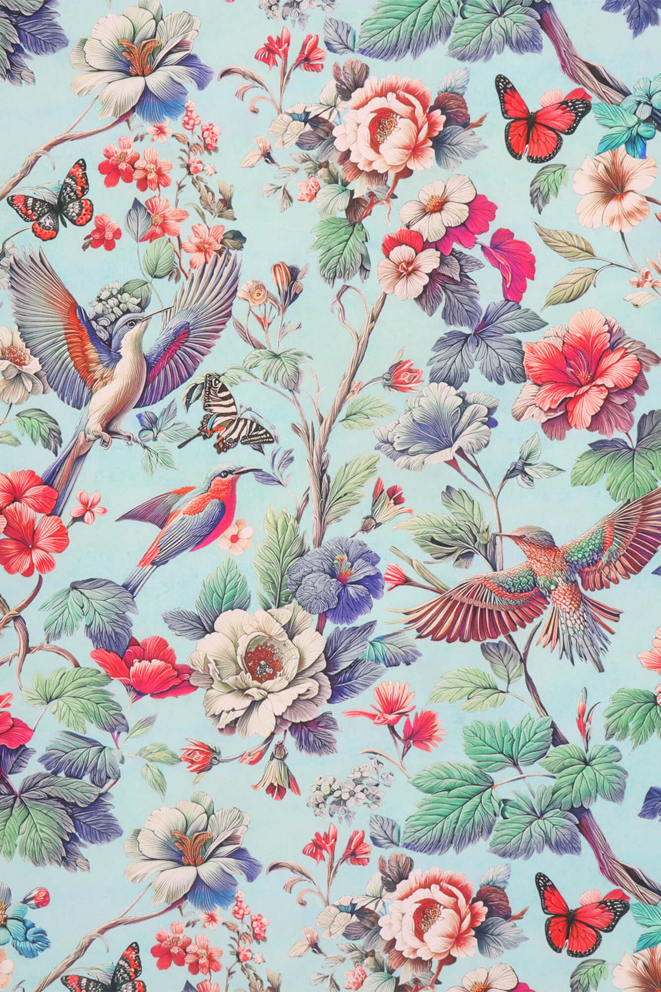 Rosemoor Birds & Bloom Floral Double Width Fabric