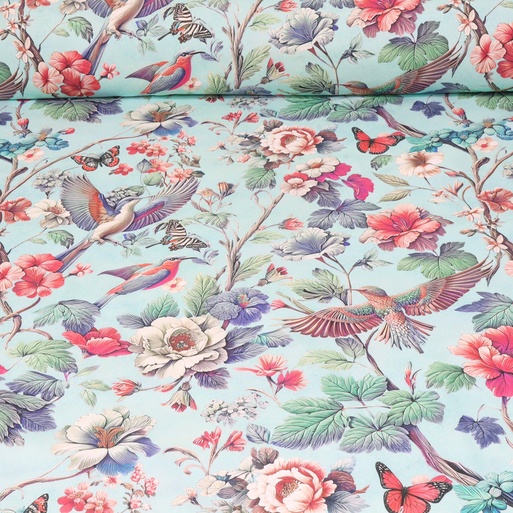Rosemoor Birds & Bloom Floral Double Width Fabric - Image 2