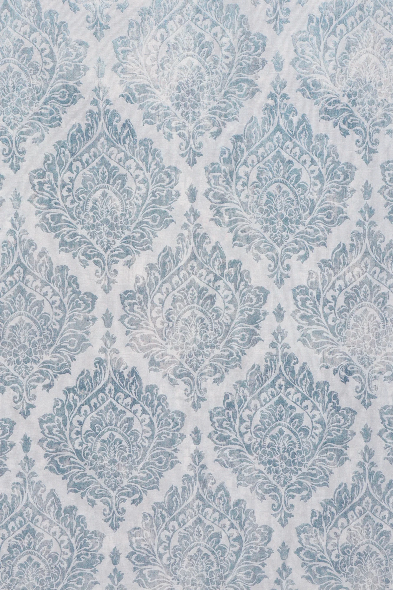 Serene Damask Soft Blue Fabric