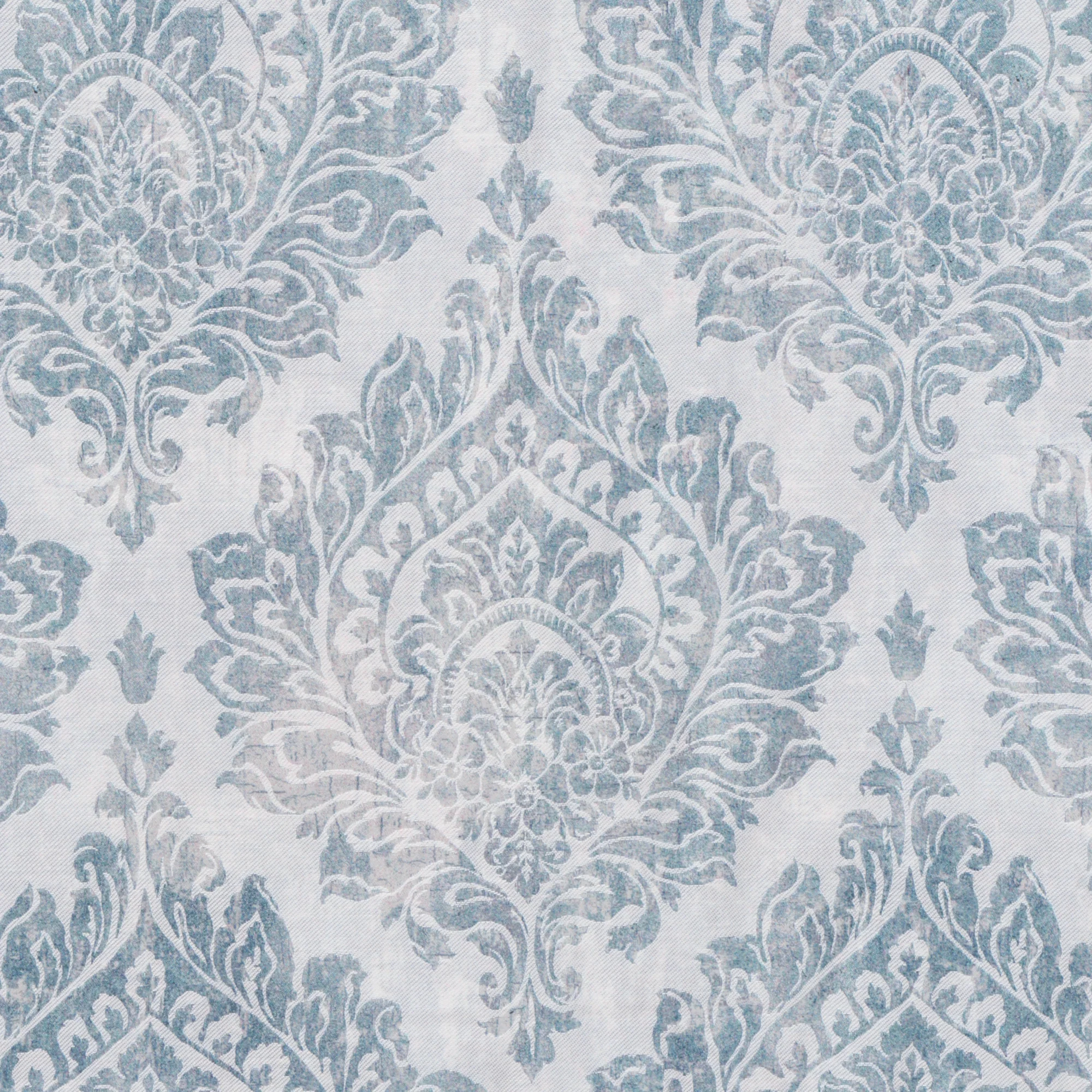 Serene Damask Soft Blue Fabric - Image 2