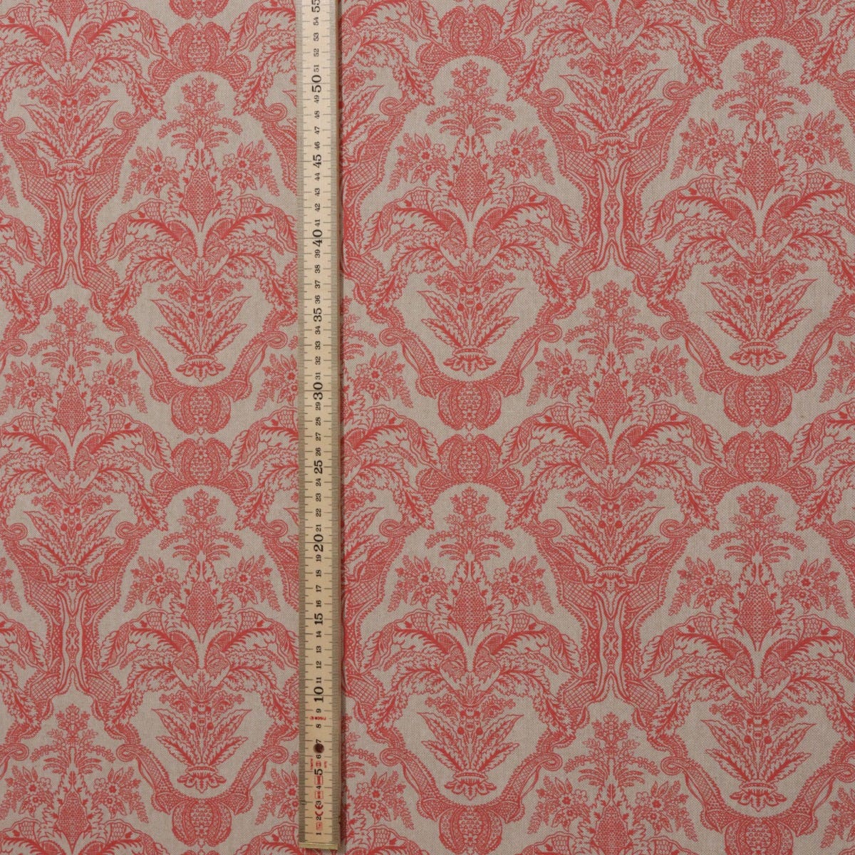 Siena Coral / Linen Fabric - Image 4