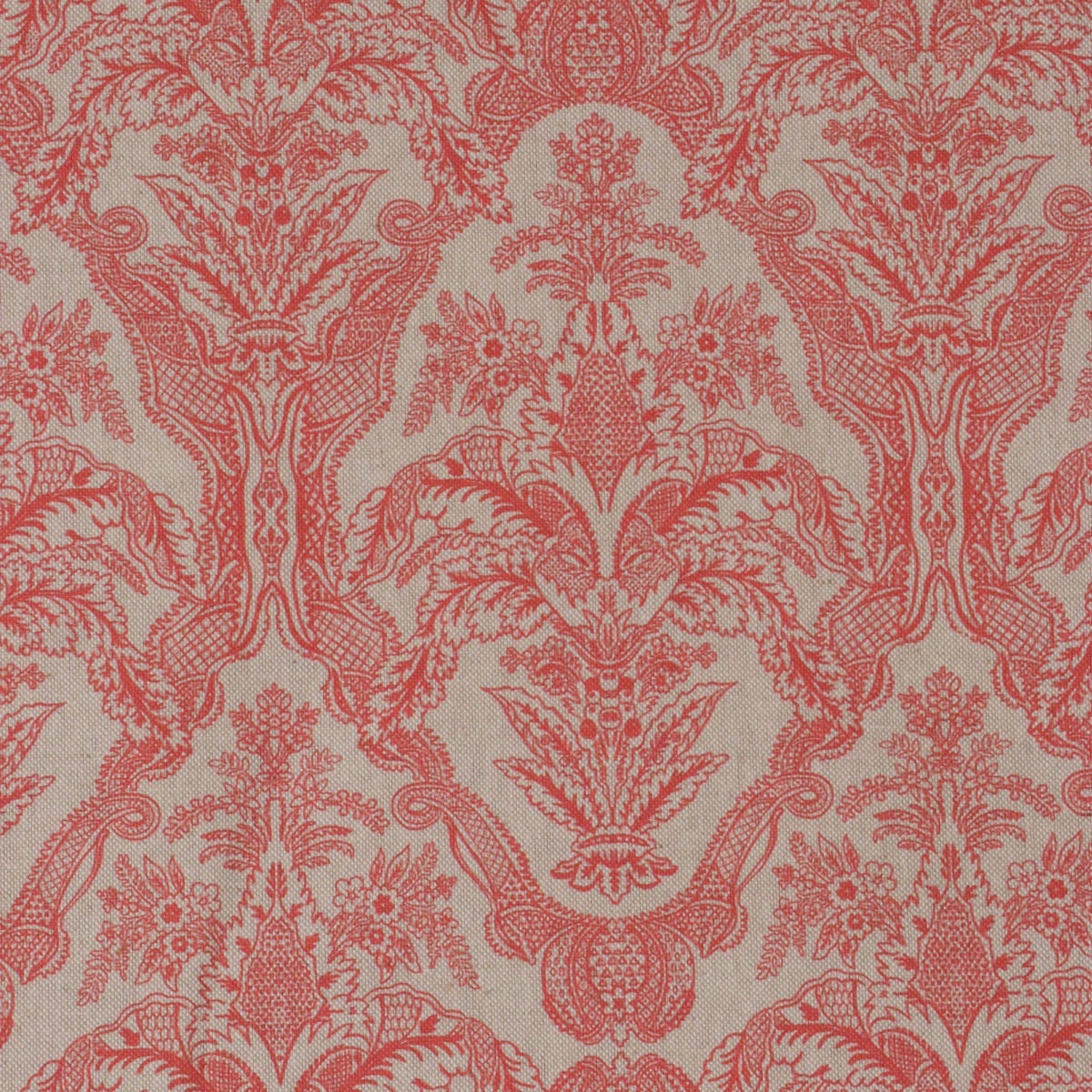 Siena Coral / Linen Fabric - Image 5