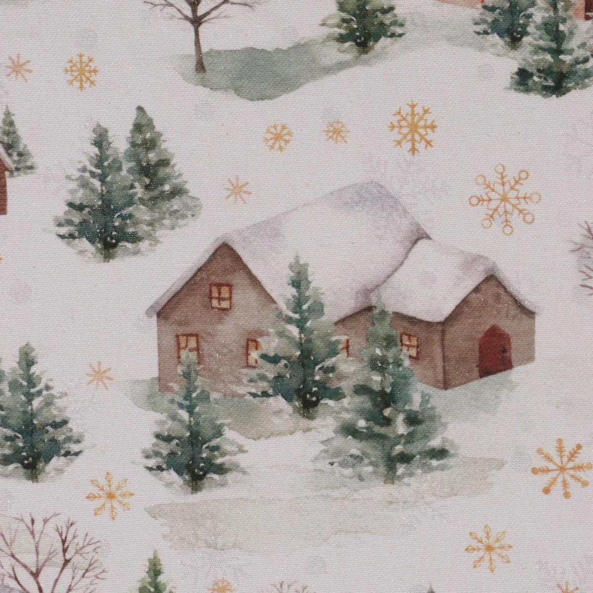 Snowy Village Christmas Fabric - Image 4