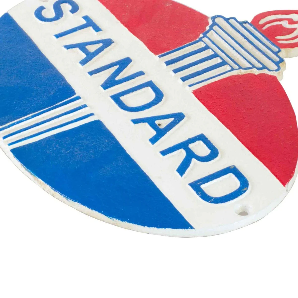Standard Motor Oil Vintage Cast Iron Wall Sign - Image 2