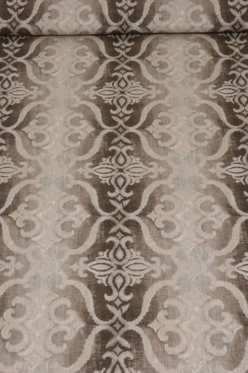 Stof Giacomo French Linen Ikat Fabric in Grey - Image 2