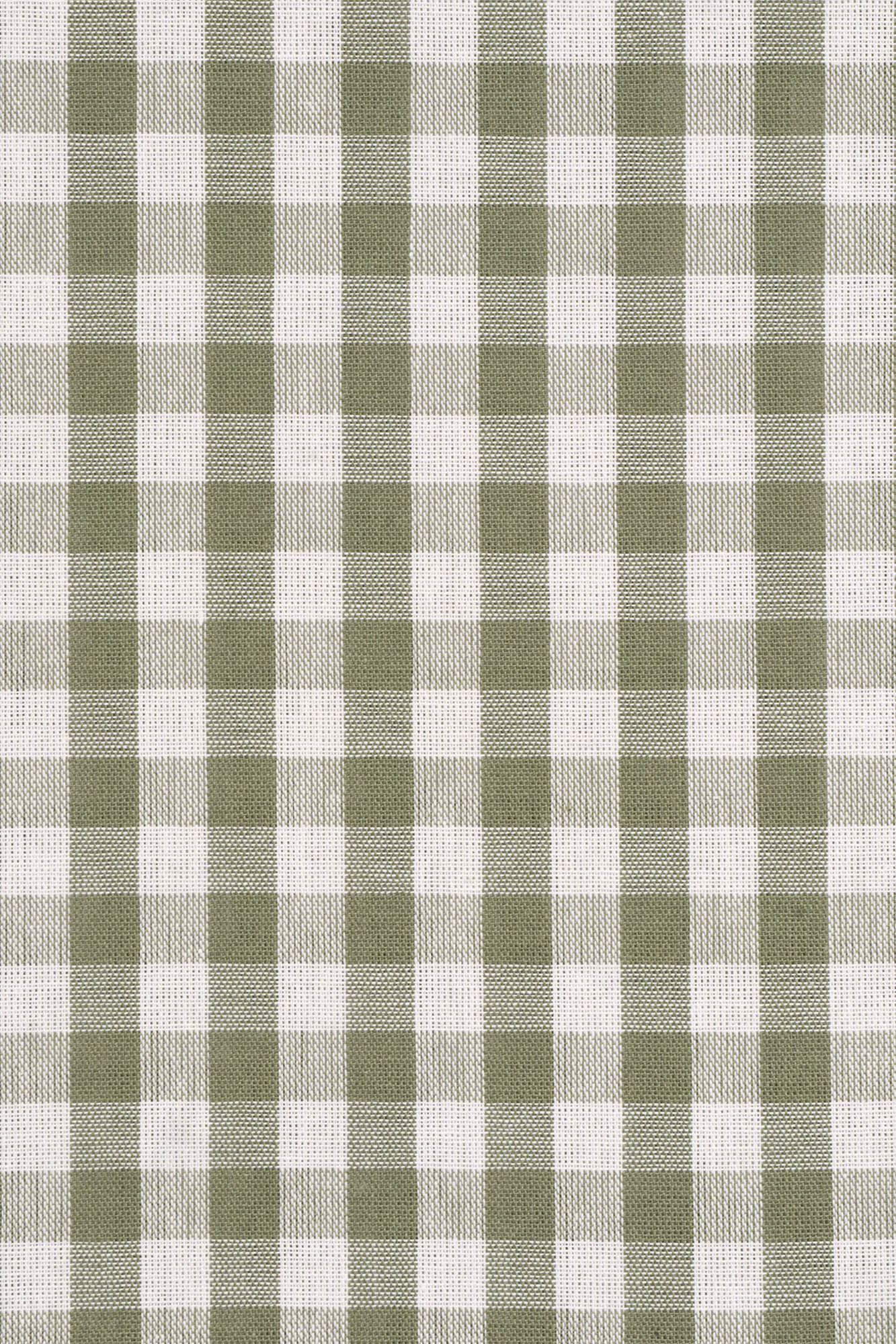 Studio Gingham Khaki Green Fabric