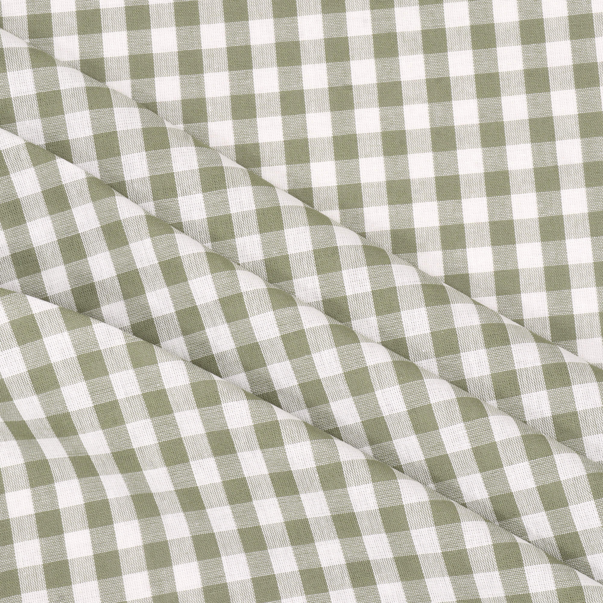 Studio Gingham Khaki Green Fabric - Image 7