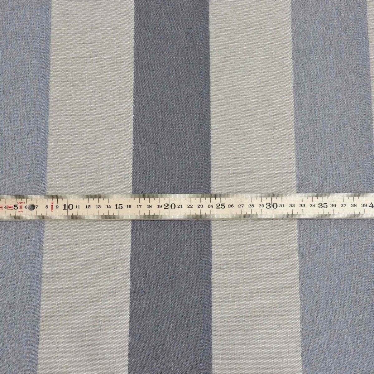 Sussex Stripe Grey Double Width Fabric - Image 3