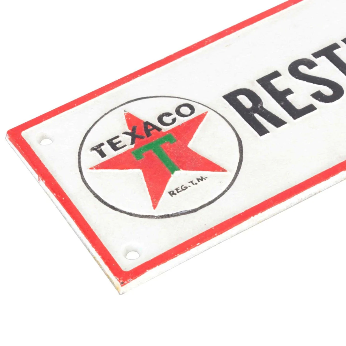 Texaco Restroom Cast Iron Wall Sign - Image 2