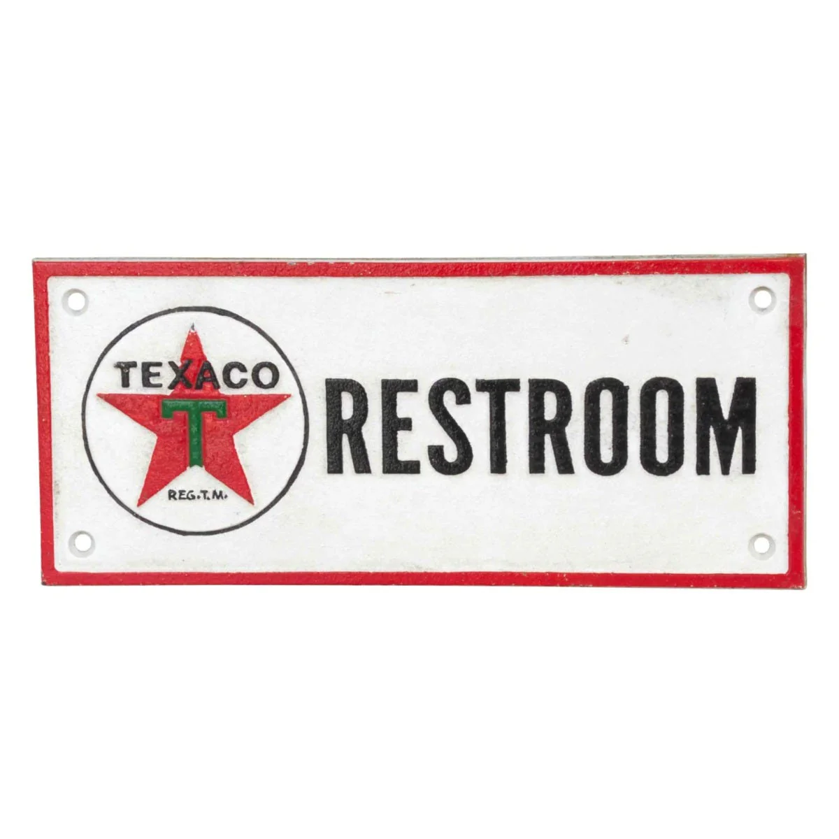 Texaco Restroom Cast Iron Wall Sign - Image 3