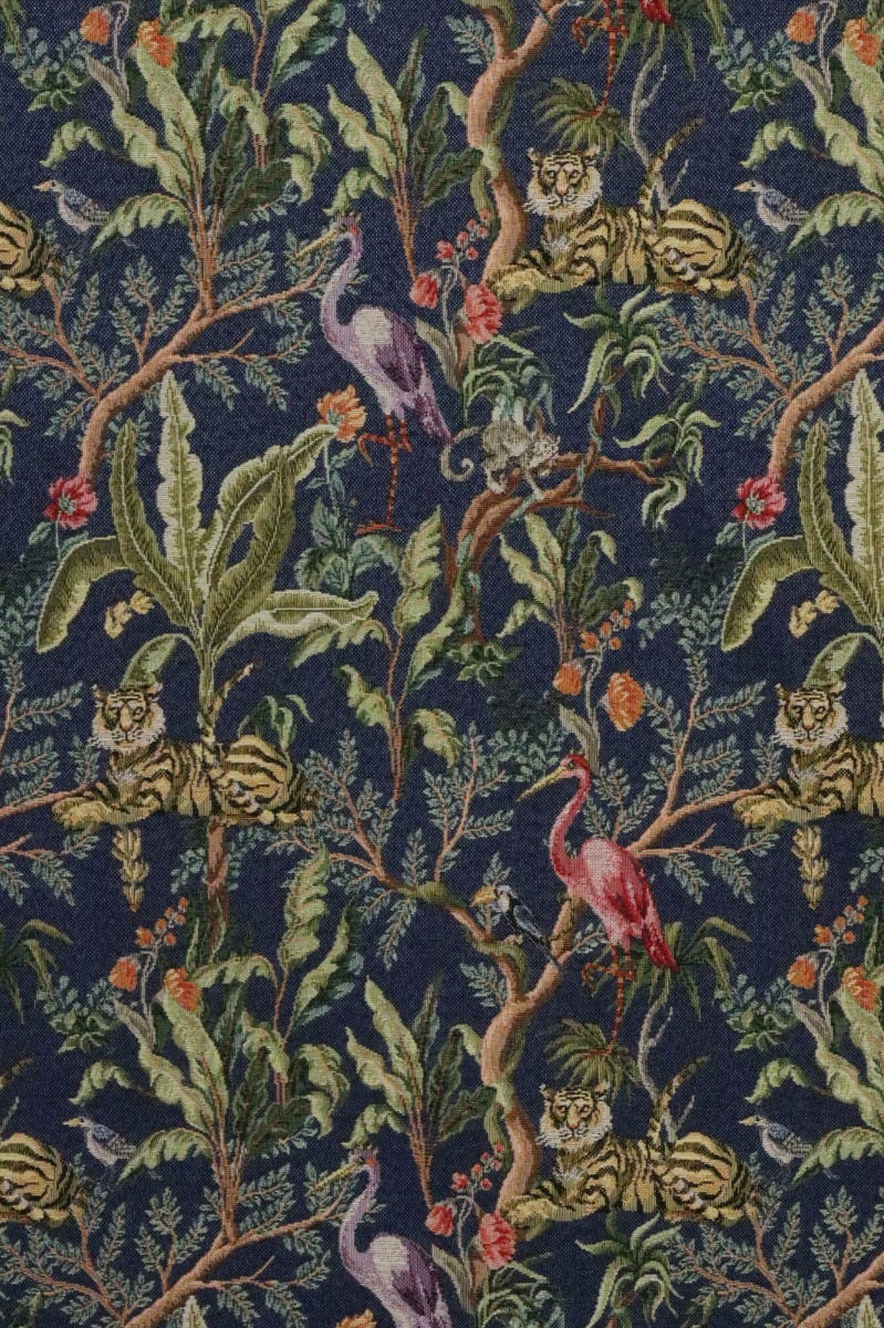 The Congo Blue / Multi Tapestry Fabric
