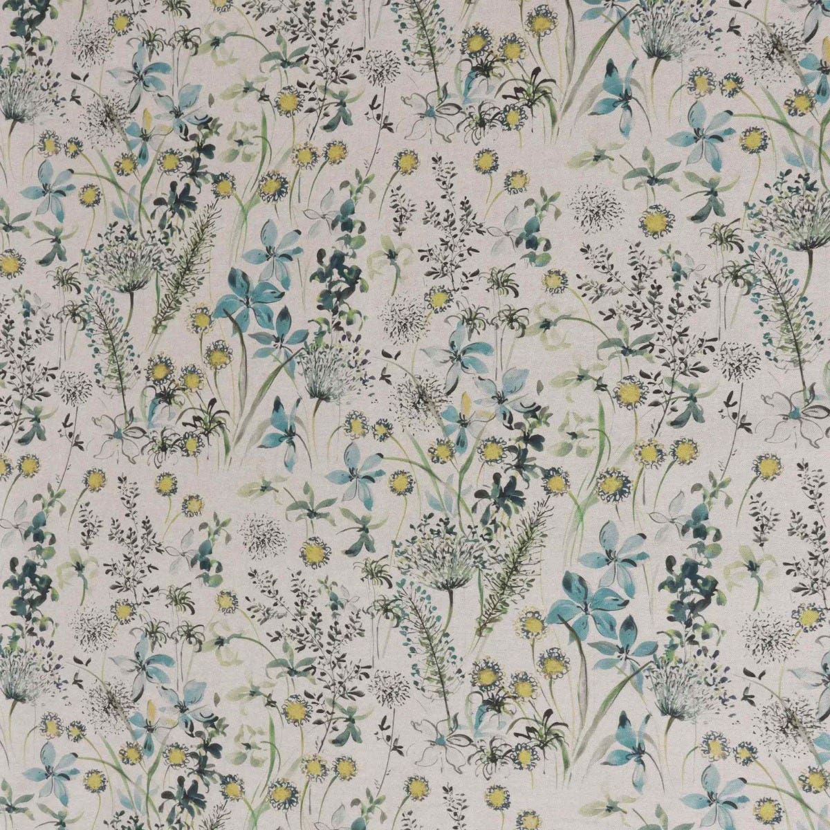 The Meadow in Teal Double Width Fabric - Image 6