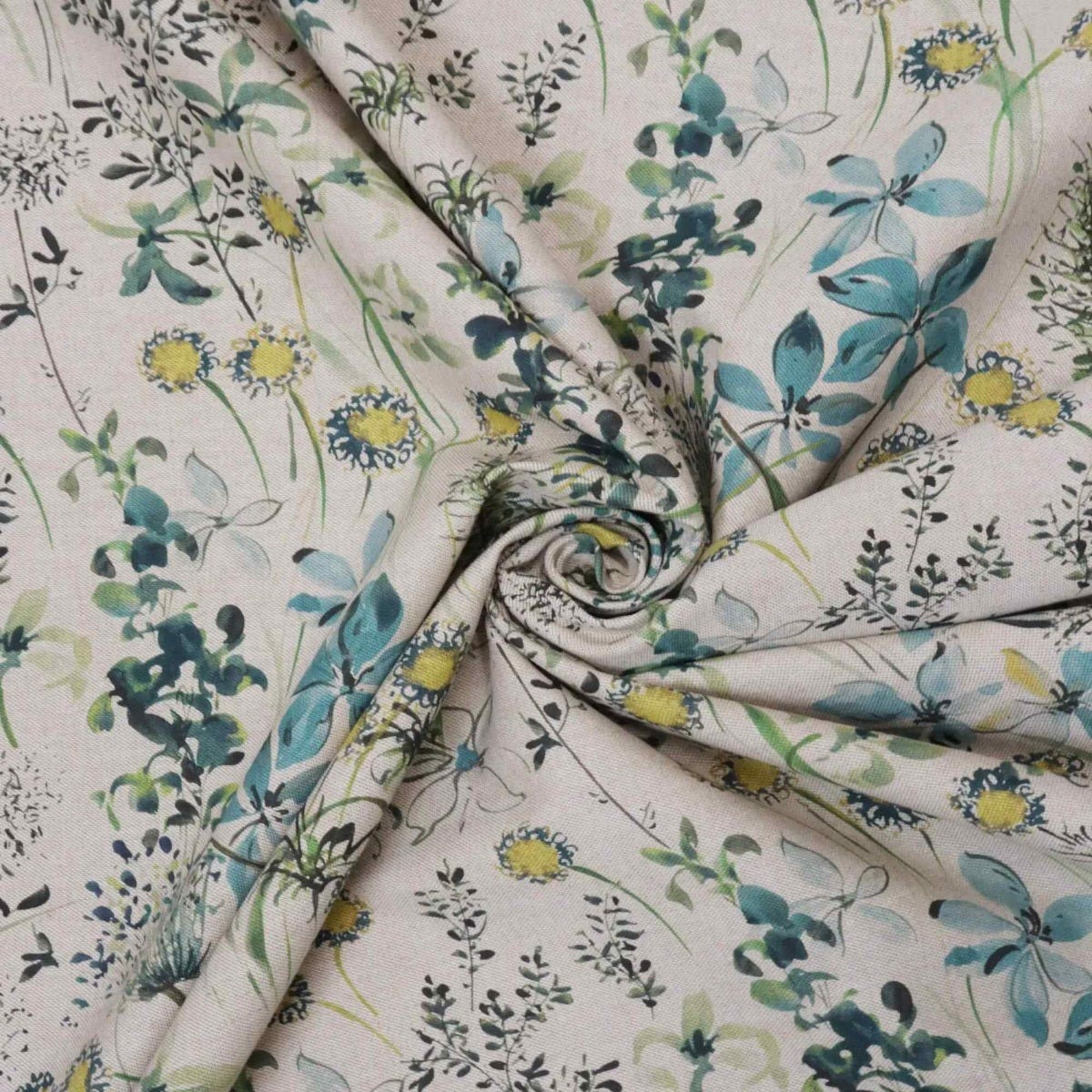 The Meadow in Teal Fabric - Image 3