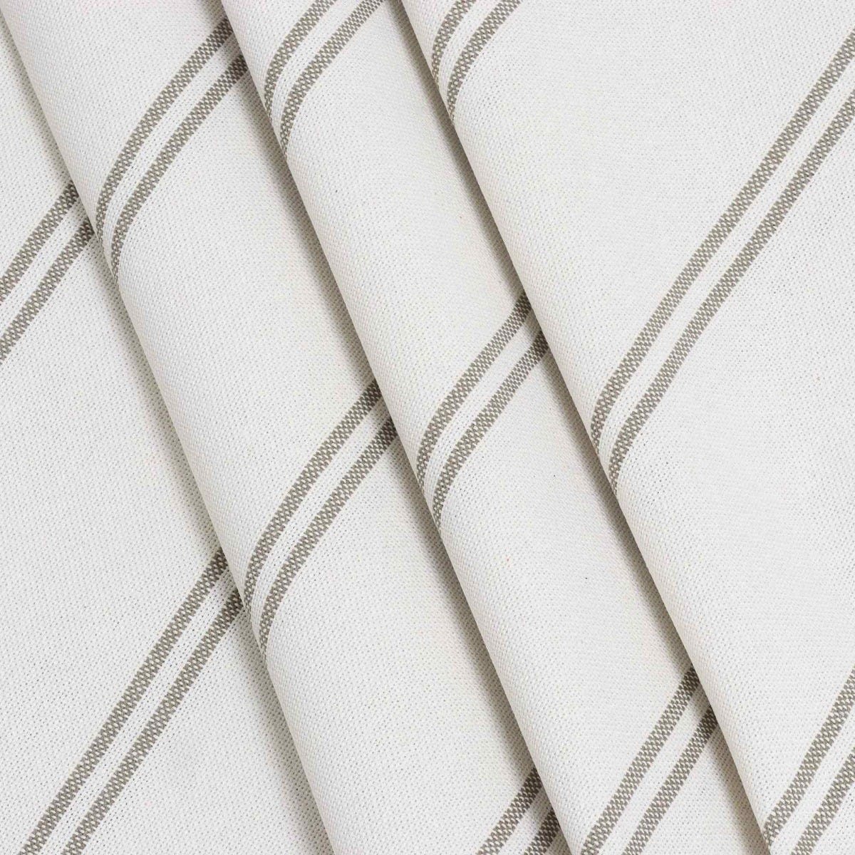 Toulouse Stripe Taupe Double Width Fabric - Image 5