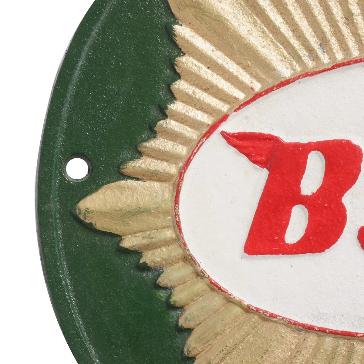 BSA Green Motorcycle Cast Iron Wall Sign - Image 4