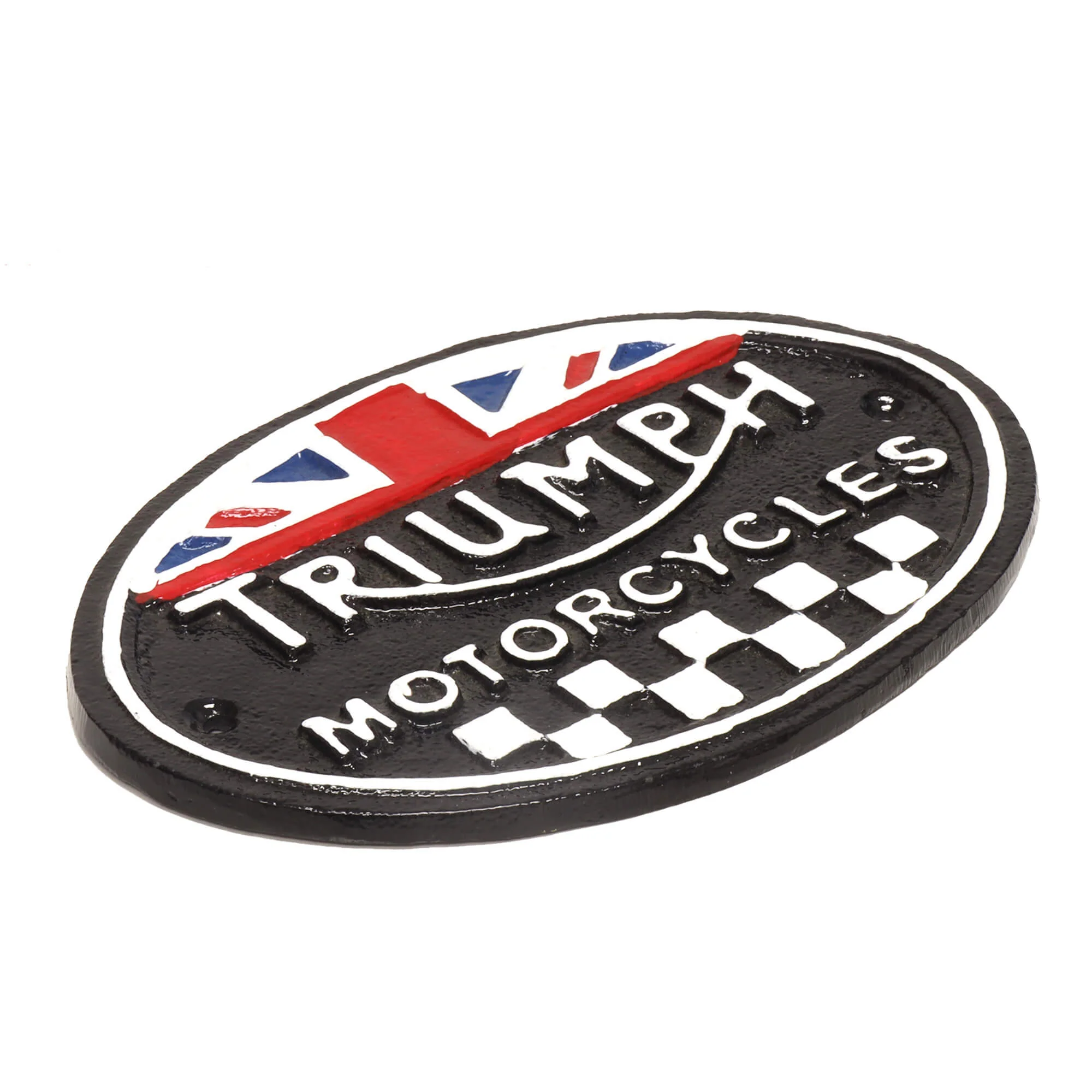 Triumph Motorcycles Oval Cast Iron Wall Sign - Image 2