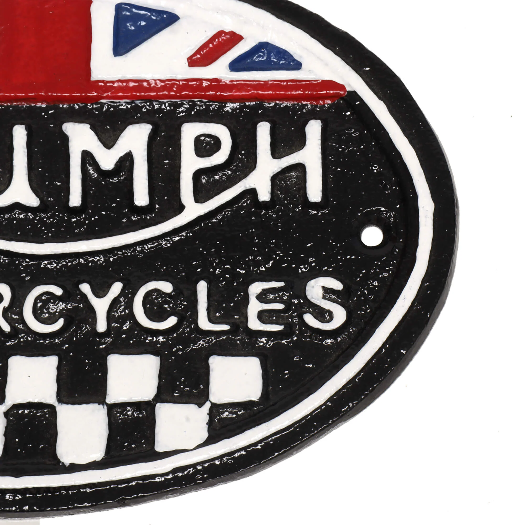 Triumph Motorcycles Oval Cast Iron Wall Sign - Image 3