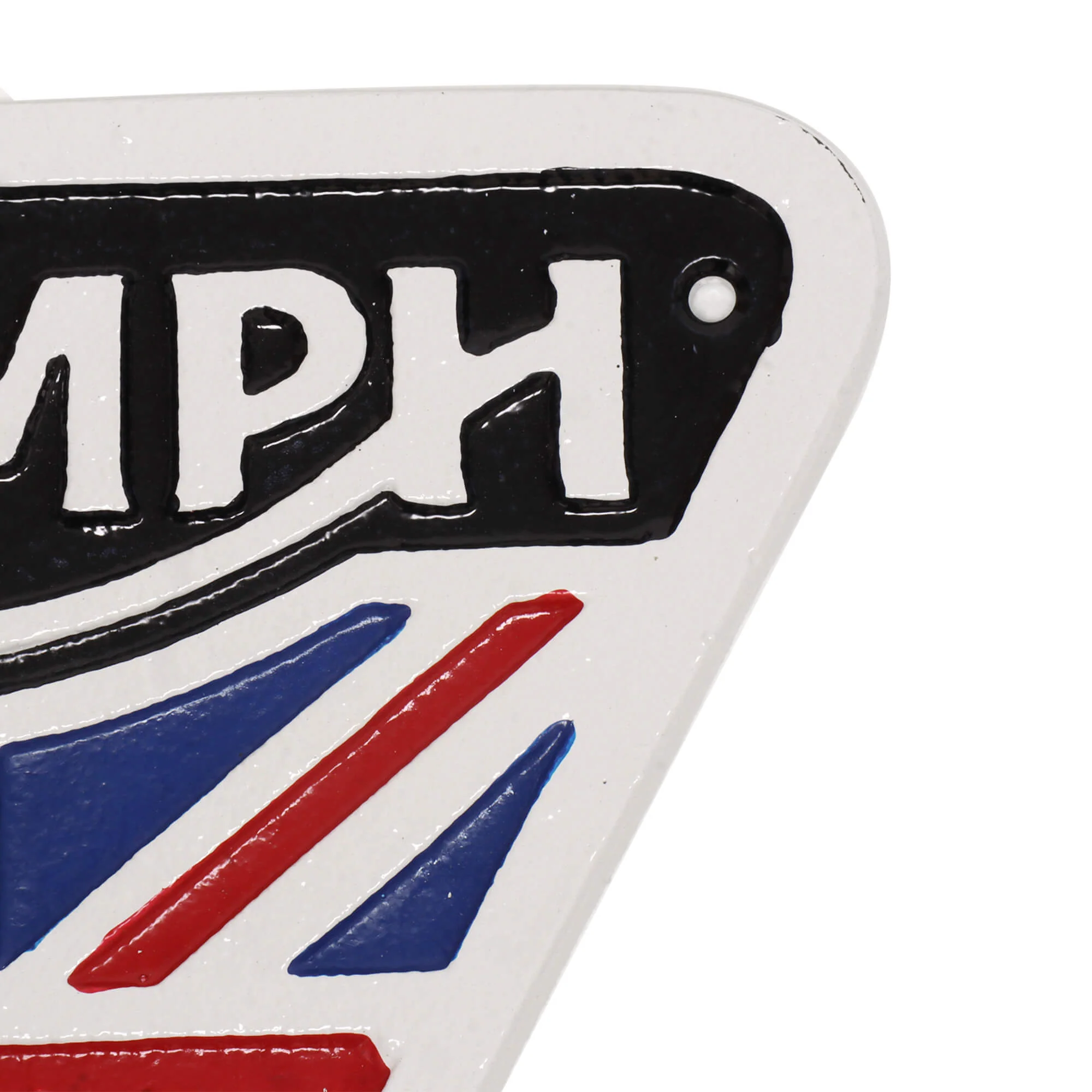 Triumph Motorcycles Union Jack Cast Iron Wall Sign - Image 3