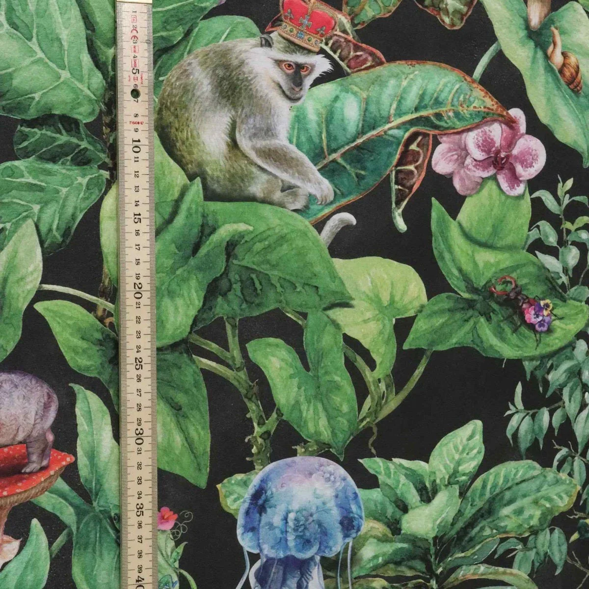 Tropical Monkey Outdoor Fabric - Image 5