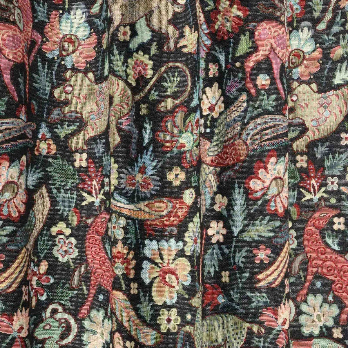Tudor Forest Tapestry Black Fabric - Image 6