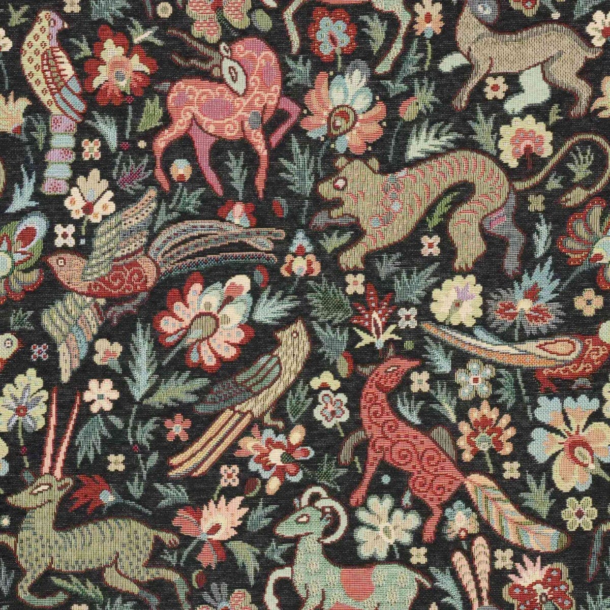 Tudor Forest Tapestry Black Fabric - Image 7