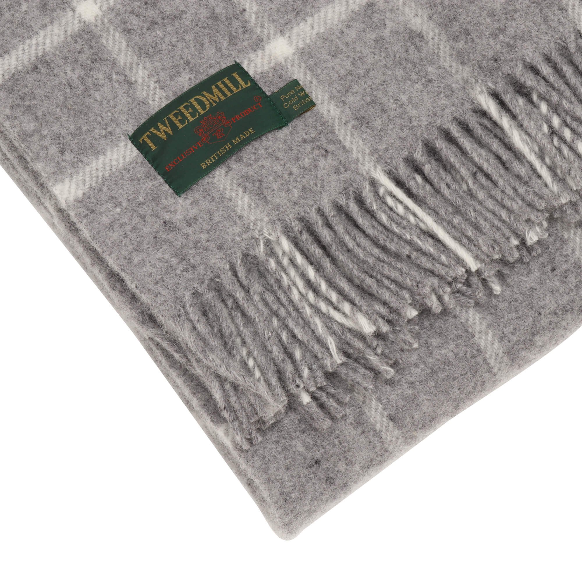 Tweedmill Chequered Grey Throw - Image 3