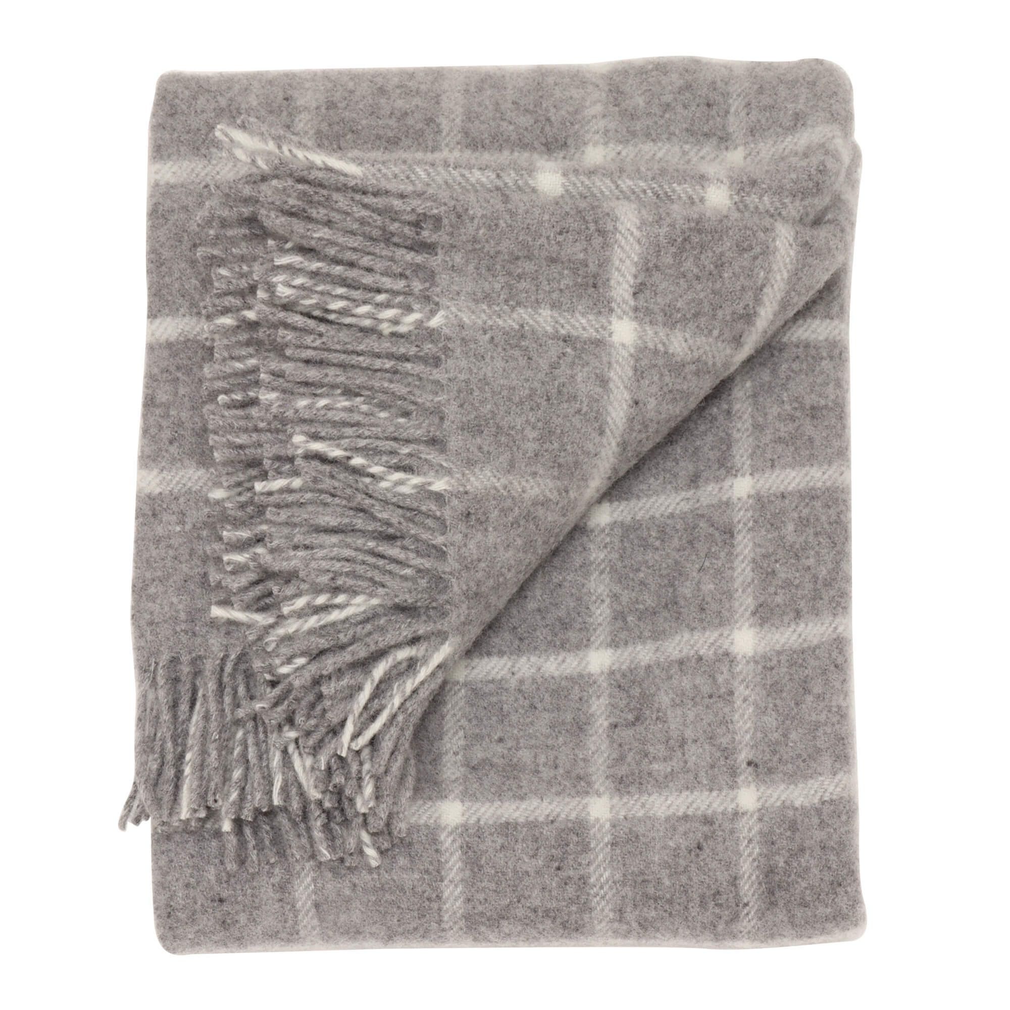 Tweedmill Chequered Grey Throw - Image 5
