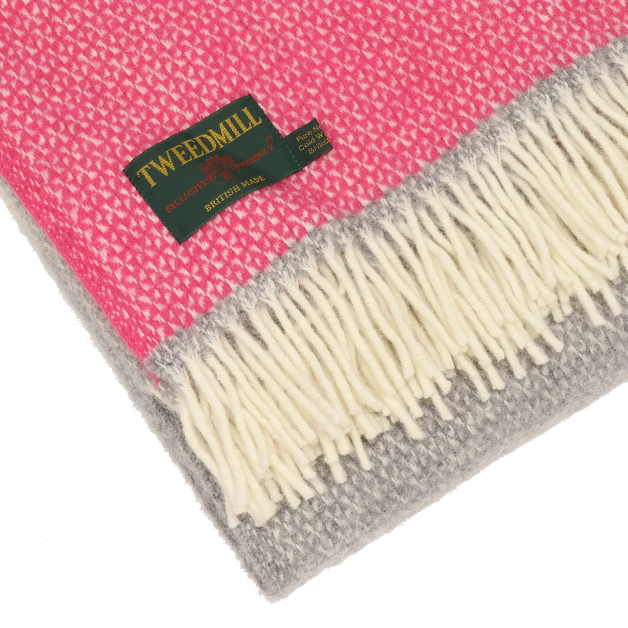 Tweedmill Illusion Throw Grey & Pink - Image 4