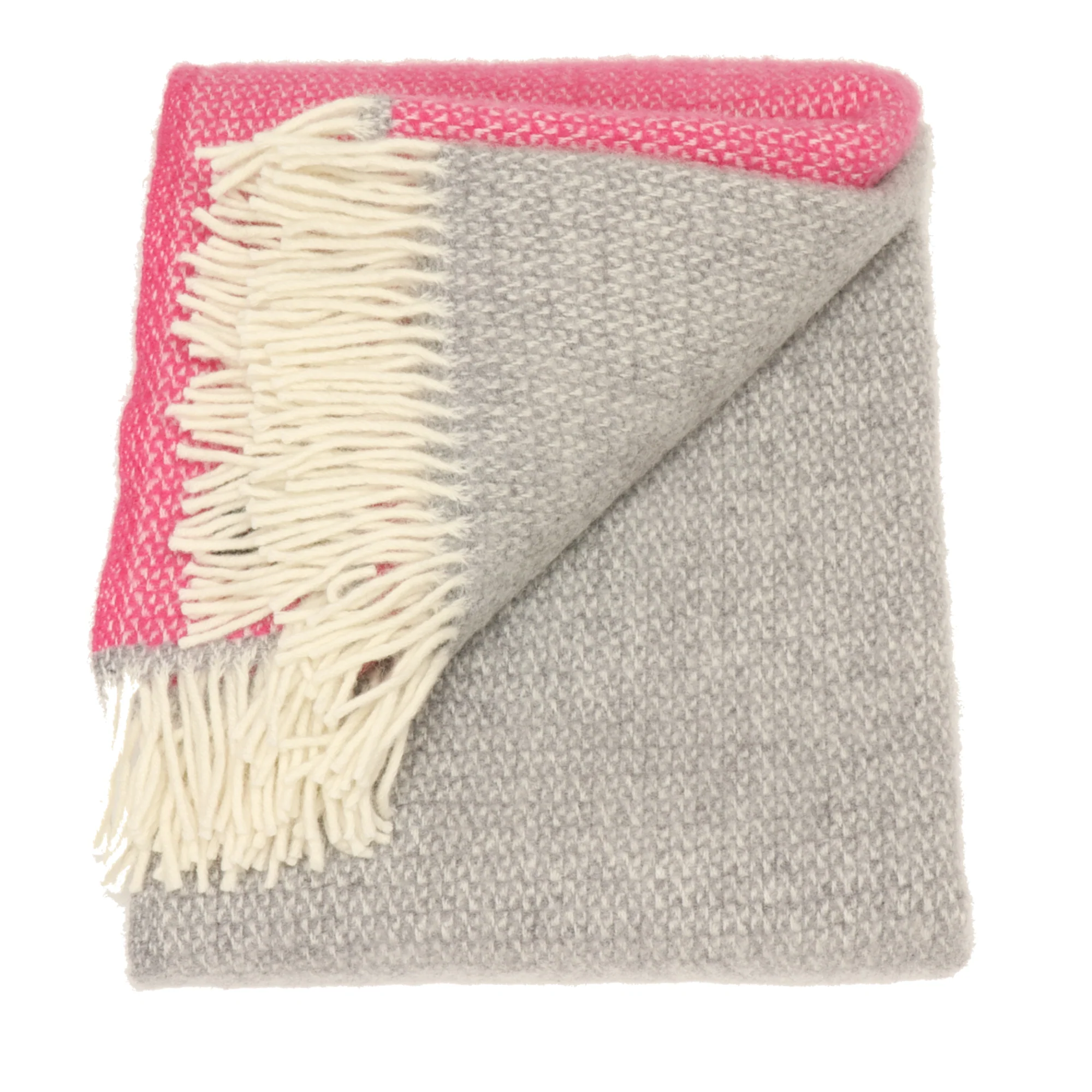 Tweedmill Illusion Throw Grey & Pink - Image 5
