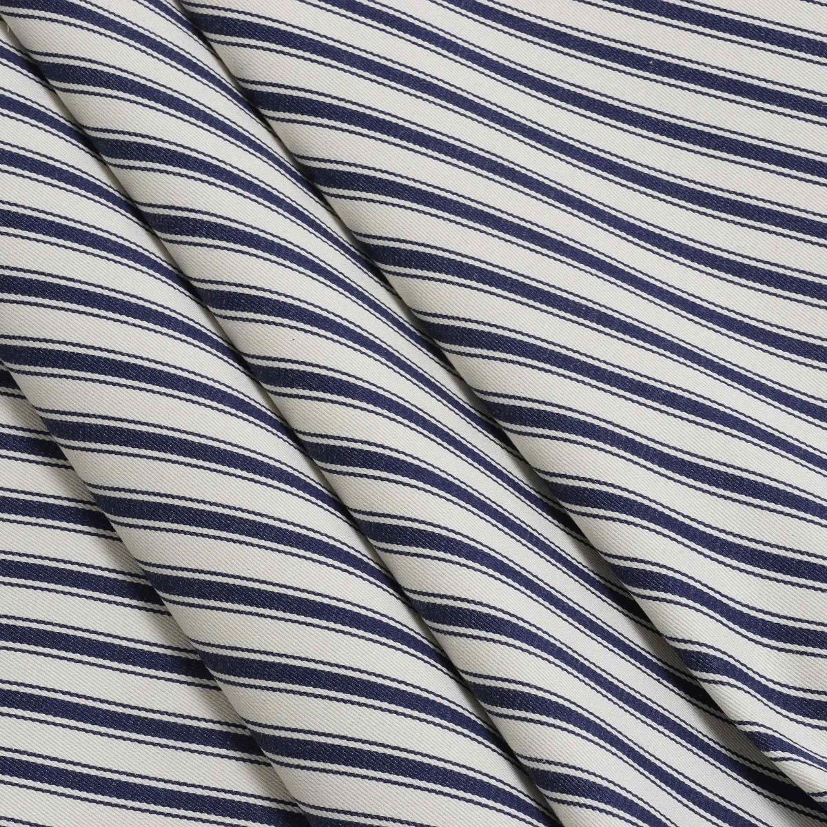 Vintage Deck Stripe Navy 100% Cotton Fabric - Image 6