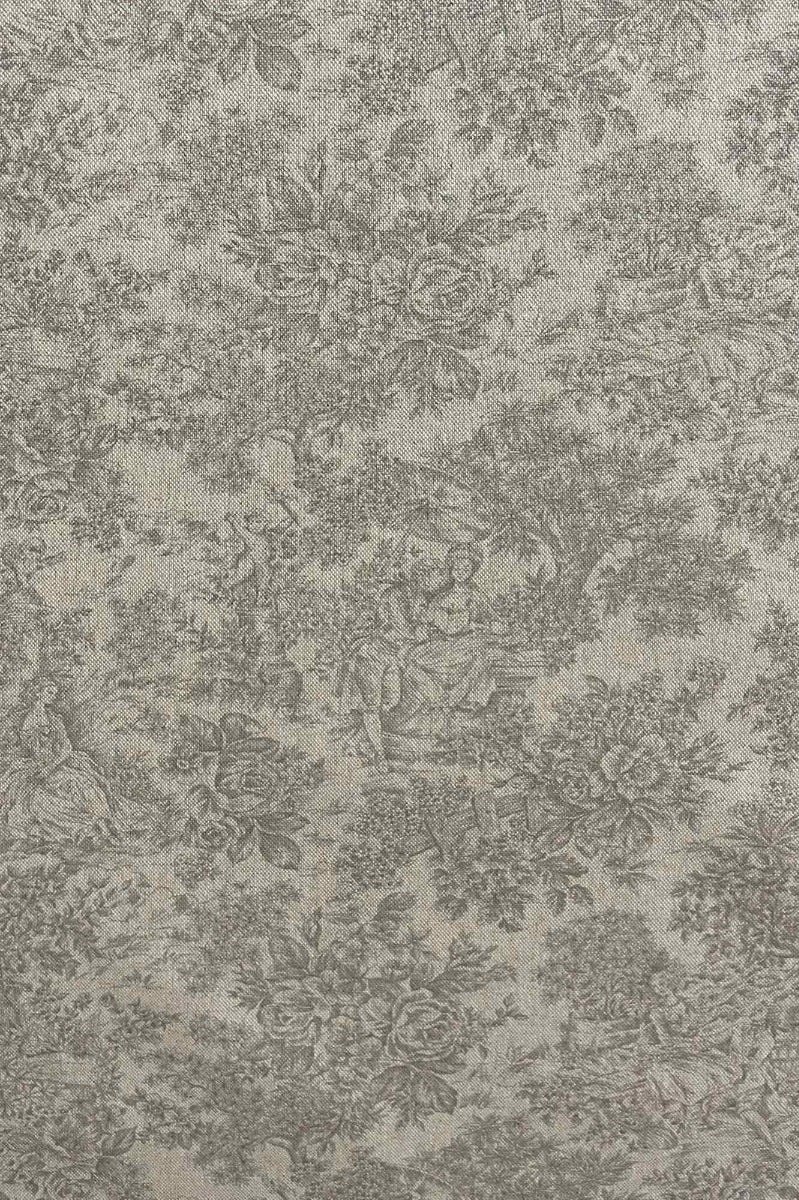 Vintage Toile Grey Double Width Fabric - Image 3
