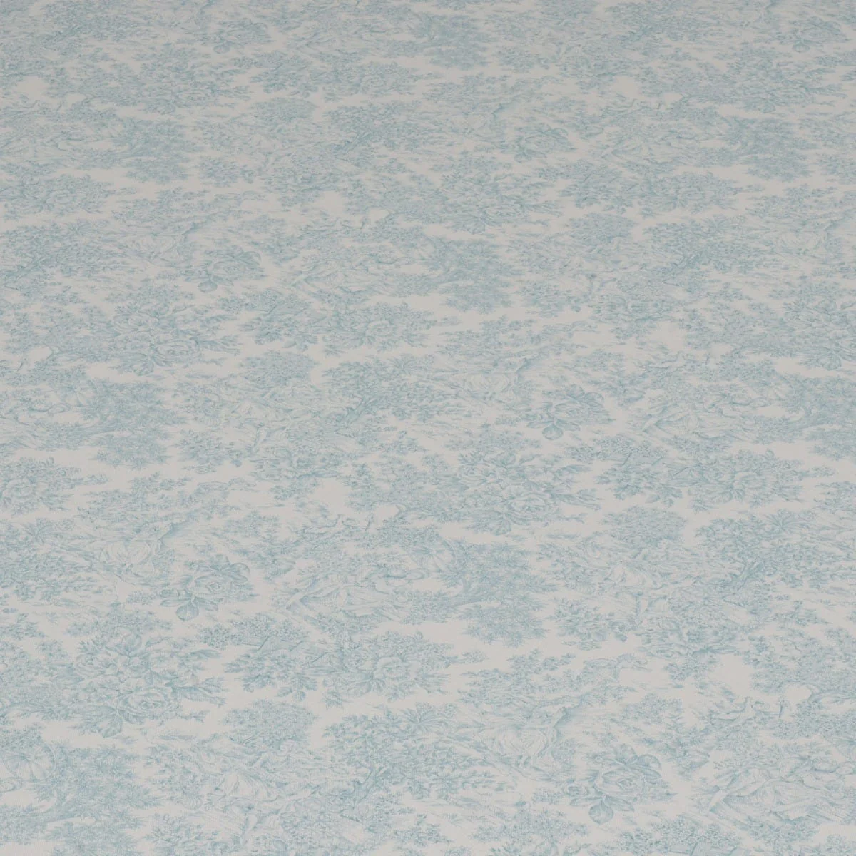 Vintage Toile Teal On White 140cm - Image 4