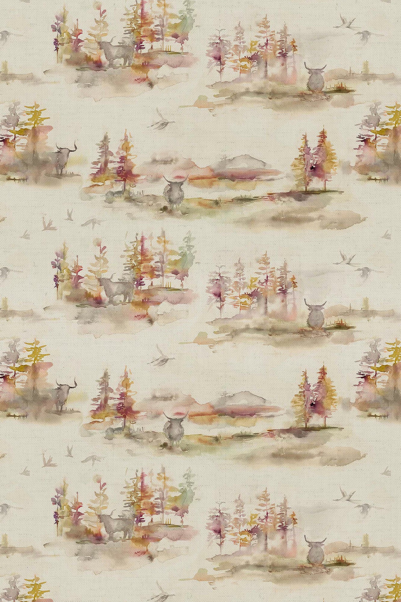 Voyage Caledonian Forest Plum Fabric