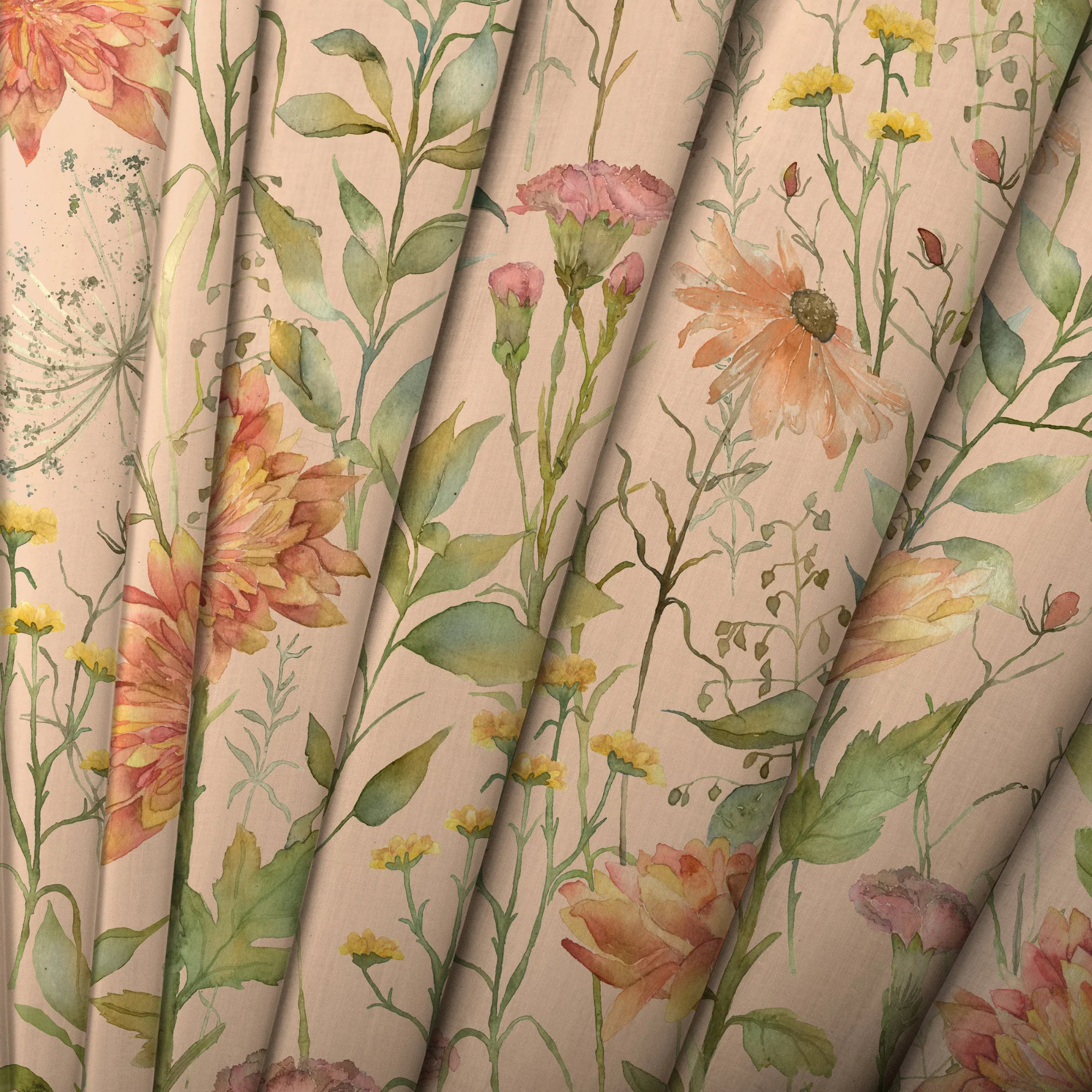 Voyage Delamere Apricot Fabric - Image 3