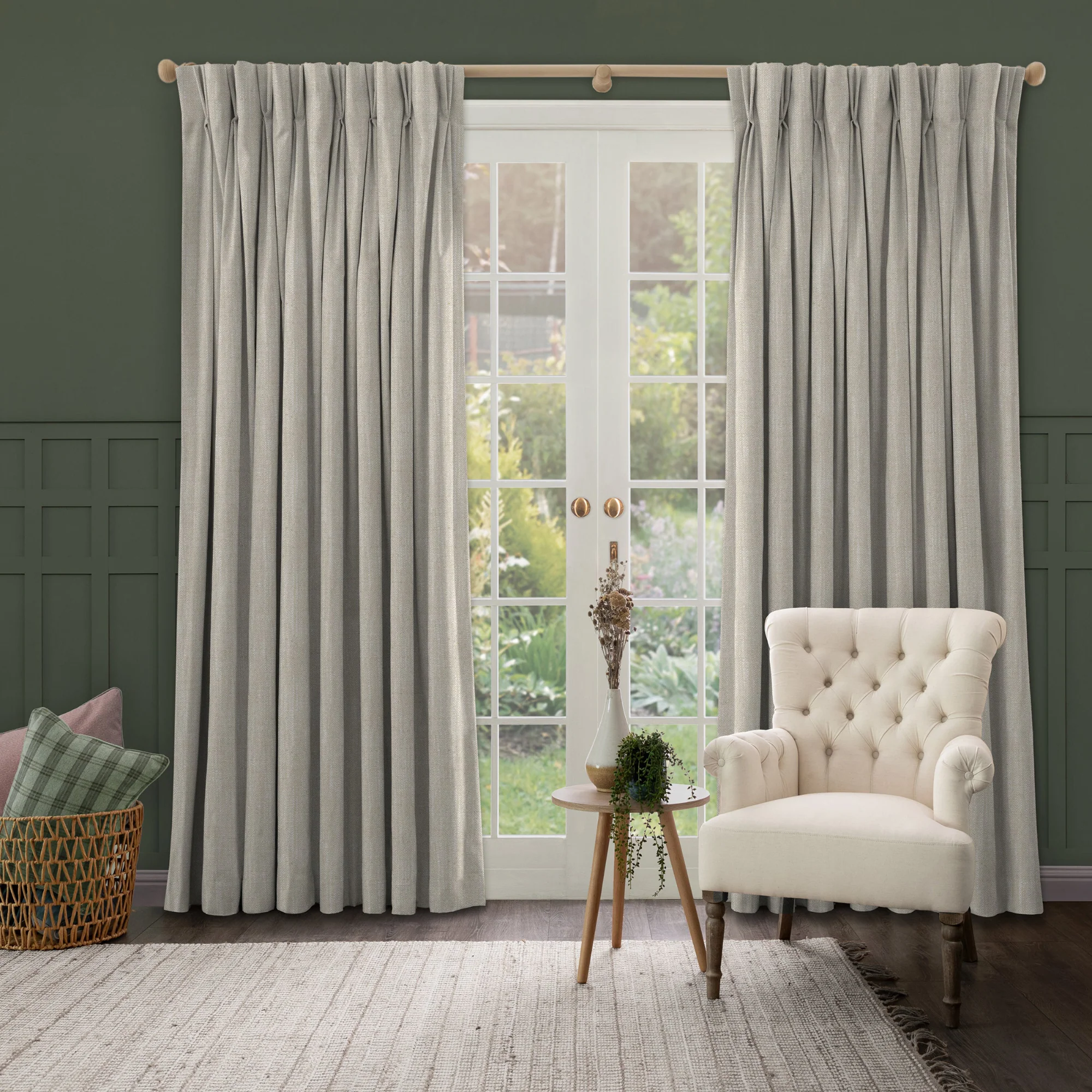 Voyage Jedburgh Herringbone Linen Fabric - Image 2