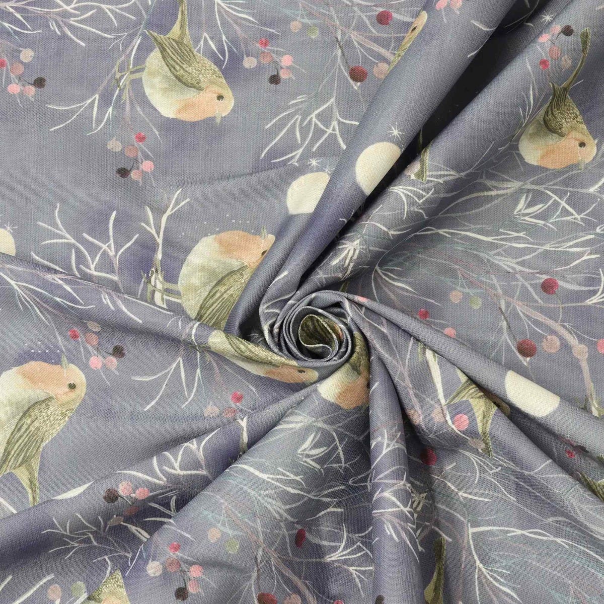 Voyage Maison Festive Robin Dusk Fabric - Image 3