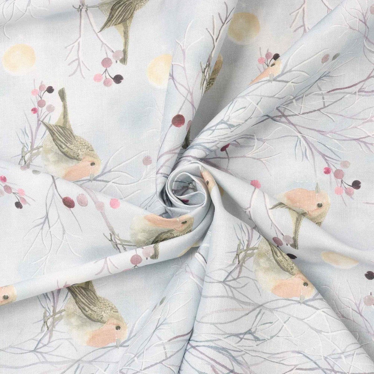 Voyage Maison Festive Robin Frost Fabric - Image 3