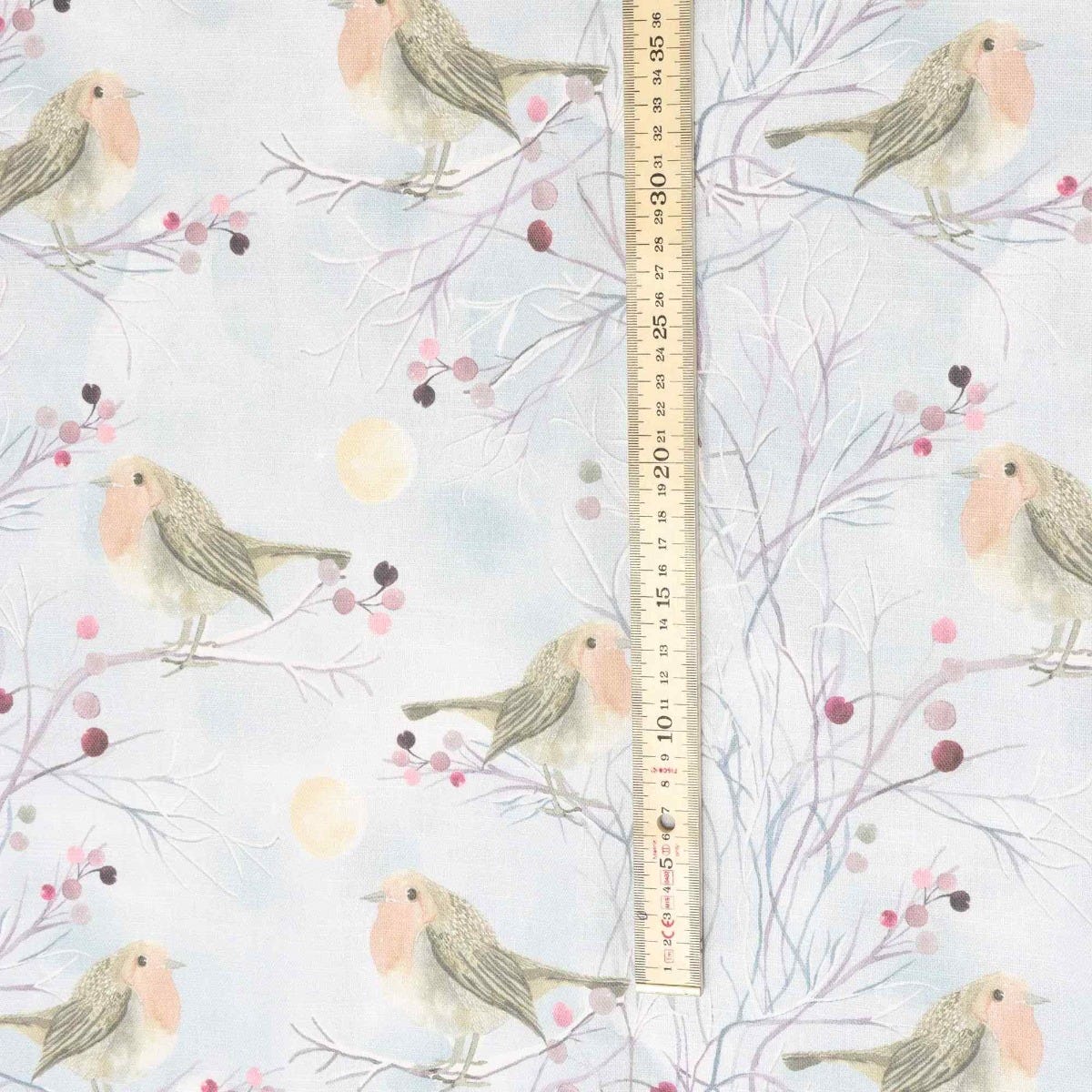 Voyage Maison Festive Robin Frost Fabric - Image 5