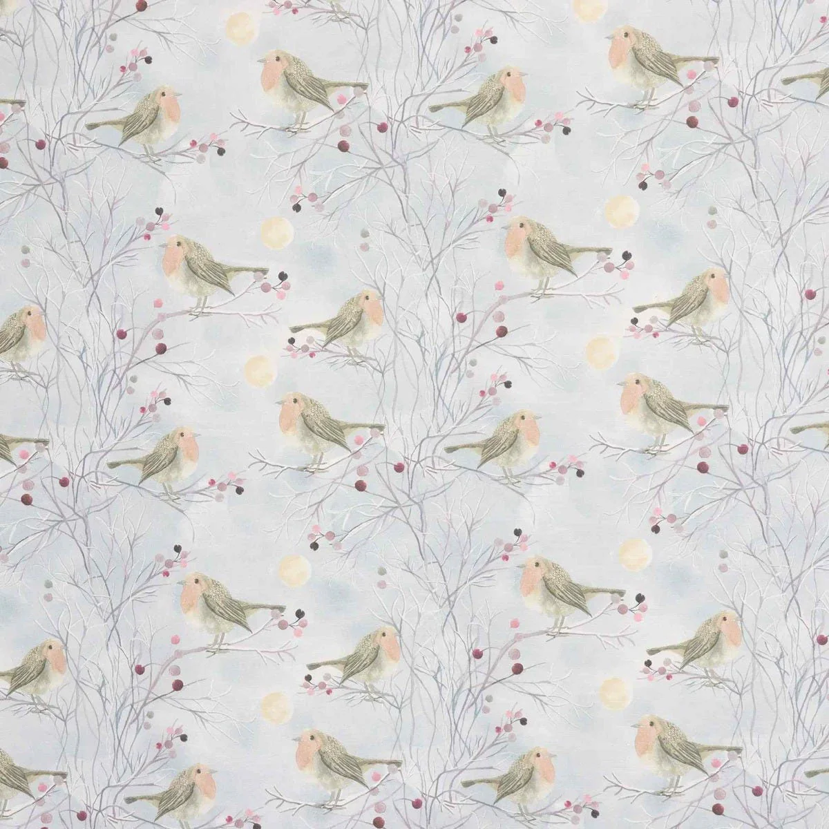 Voyage Maison Festive Robin Frost Fabric - Image 7