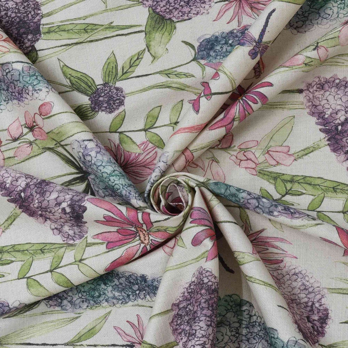 Voyage Maison Florabunda Purple Linen Fabric - Image 3