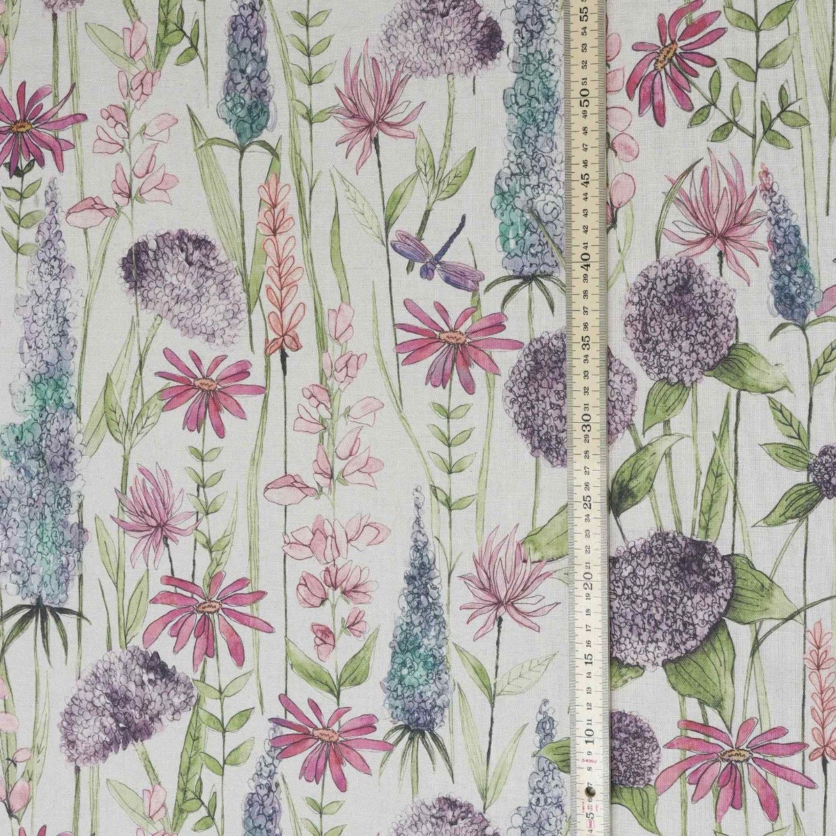 Voyage Maison Florabunda Purple Linen Fabric - Image 5