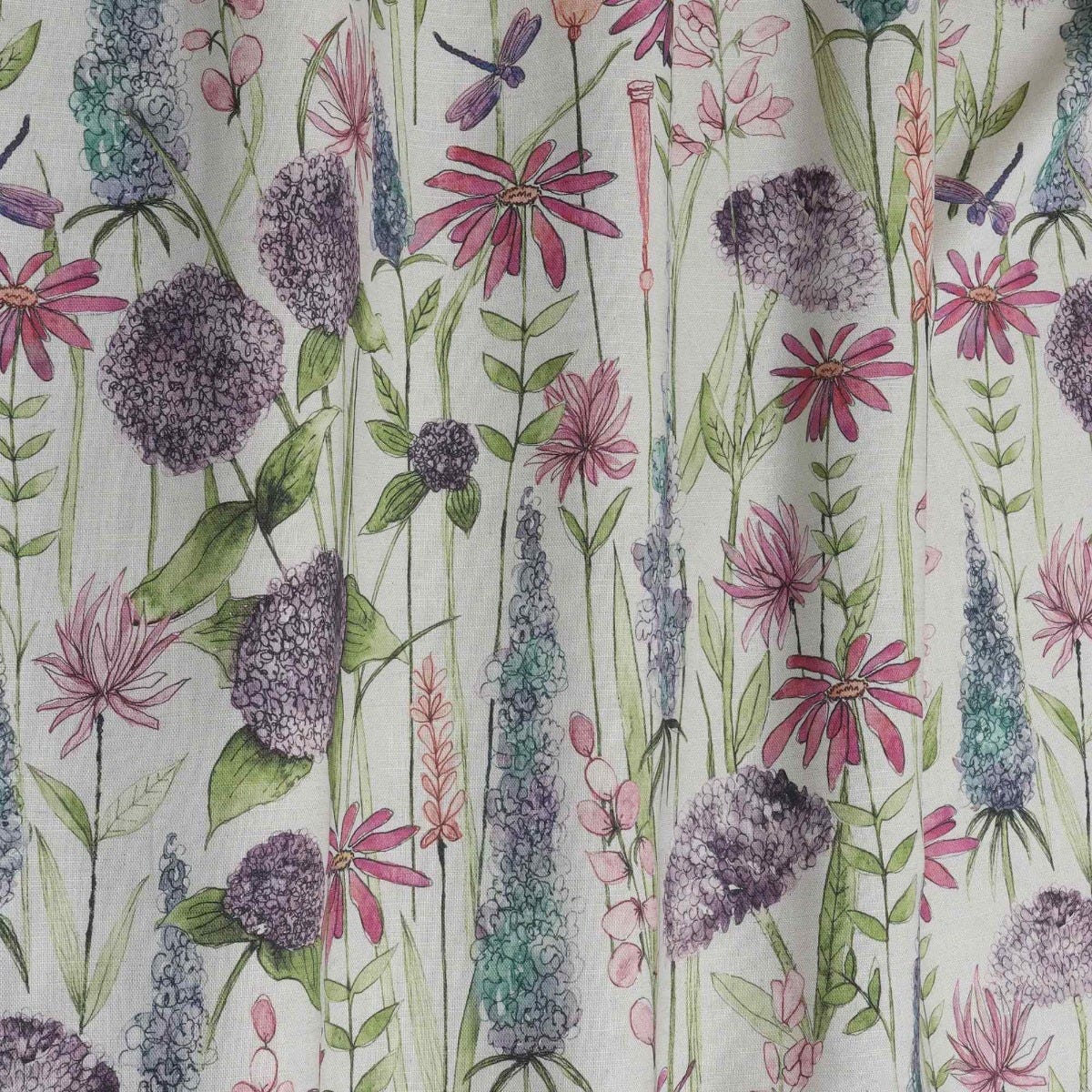 Voyage Maison Florabunda Purple Linen Fabric - Image 7