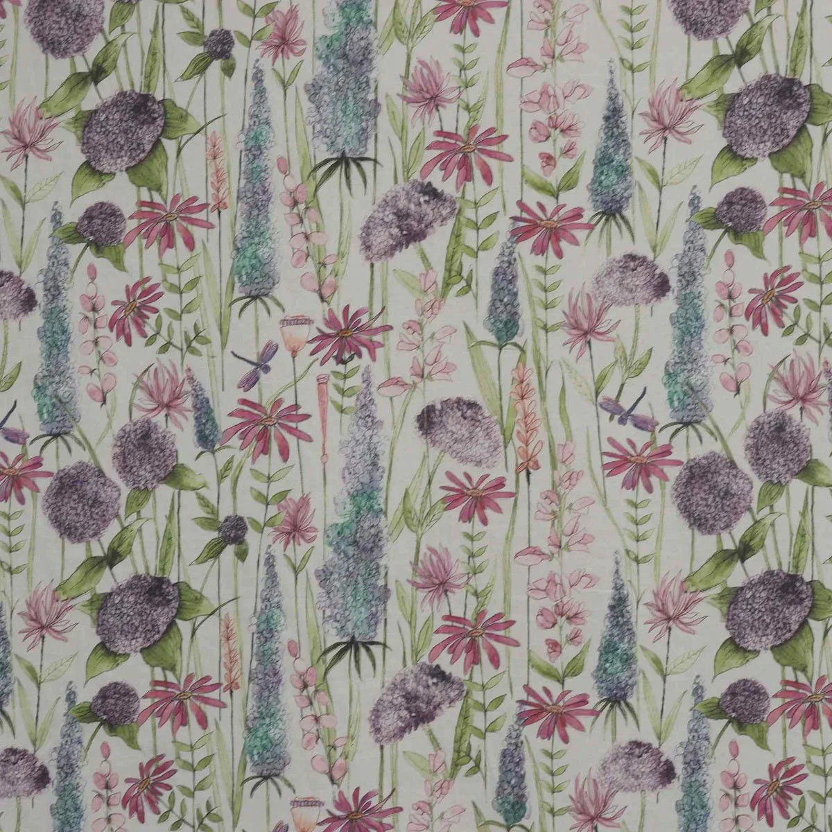 Voyage Maison Florabunda Purple Linen Fabric - Image 8