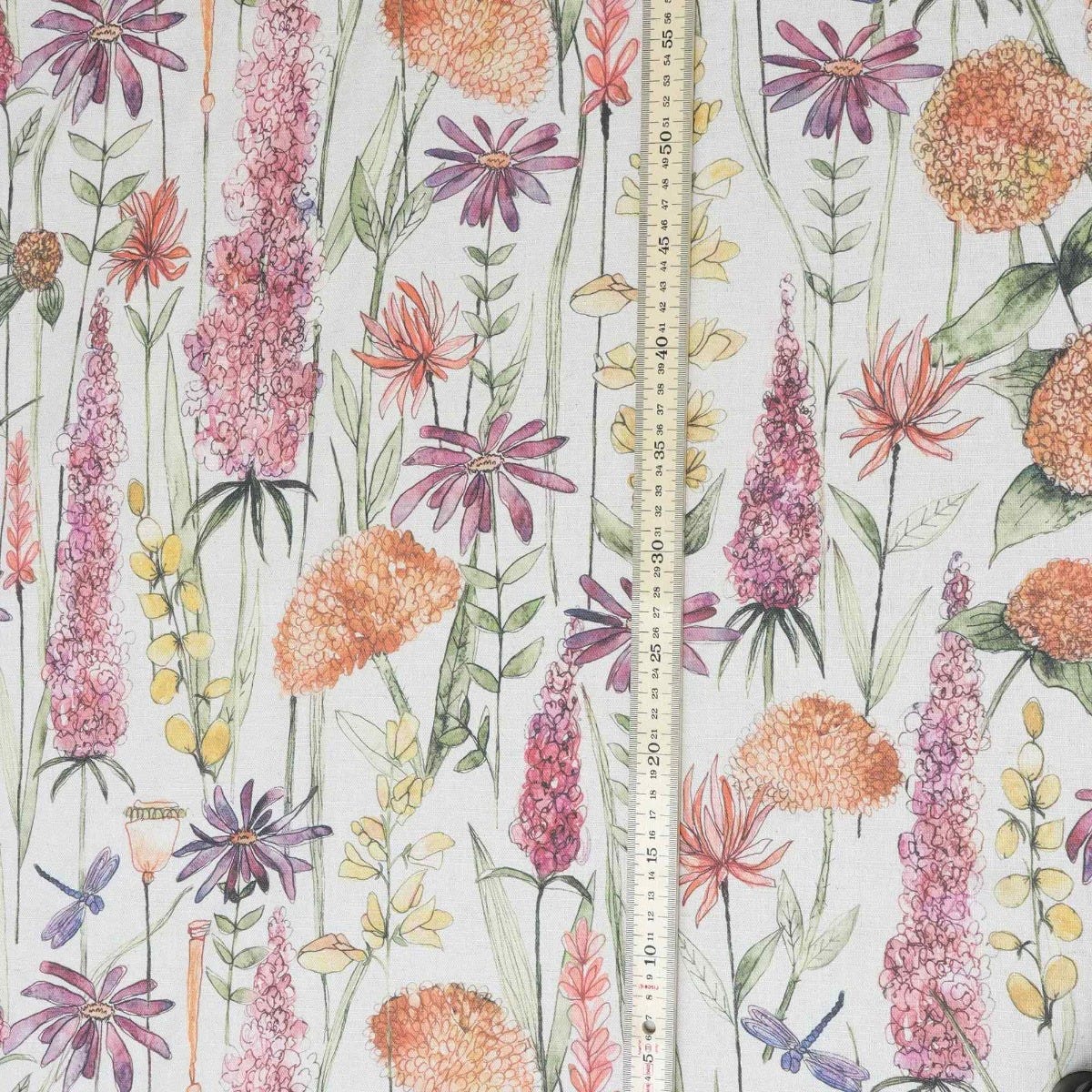 Voyage Maison Florabunda Russet Linen Fabric - Image 5