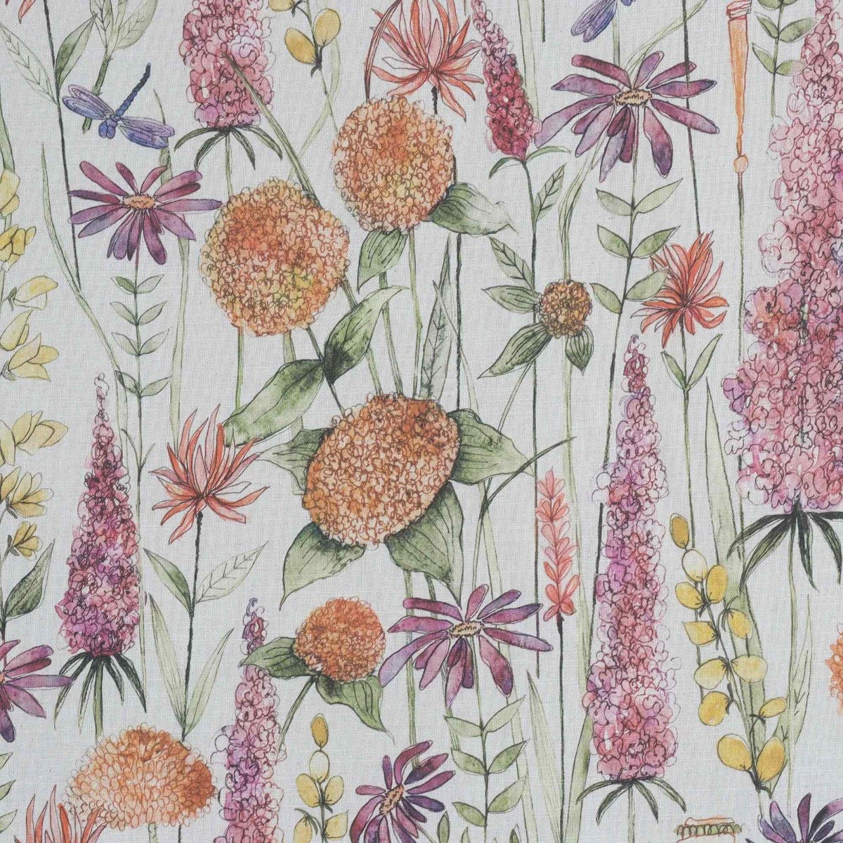 Voyage Maison Florabunda Russet Linen Fabric - Image 7