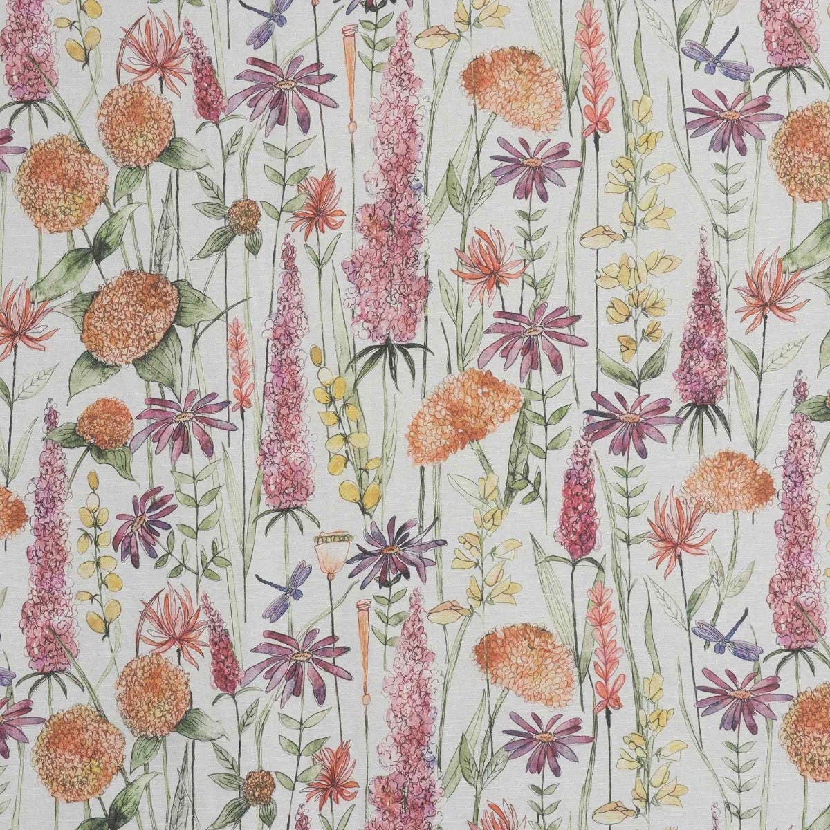 Voyage Maison Florabunda Russet Linen Fabric - Image 8