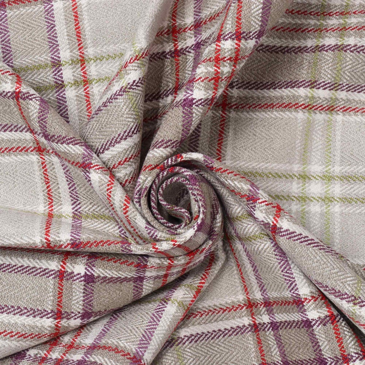 Voyage Maison Lythmore Plum Check Fabric - Image 3